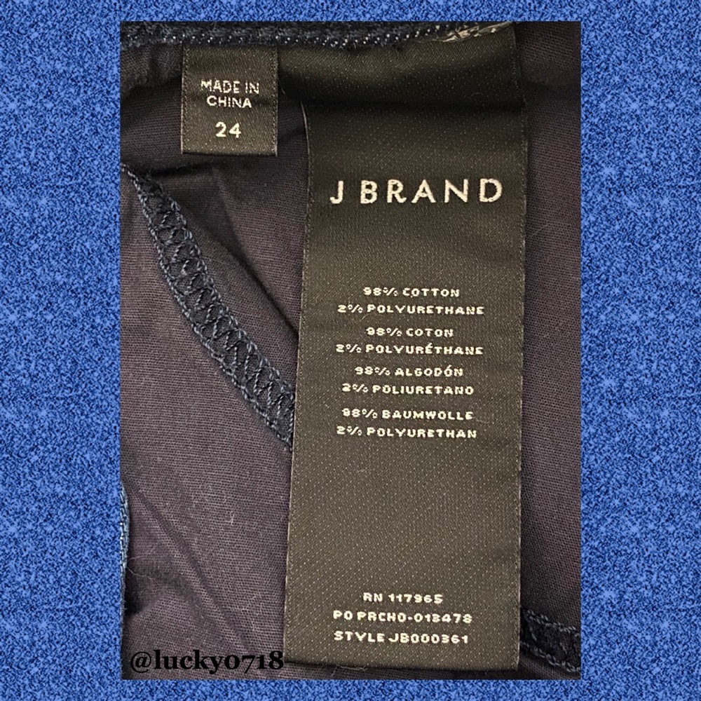 J Brand Ripped Denim Mid Rise Skinny Jean Sz 24 - Picture 7 of 7